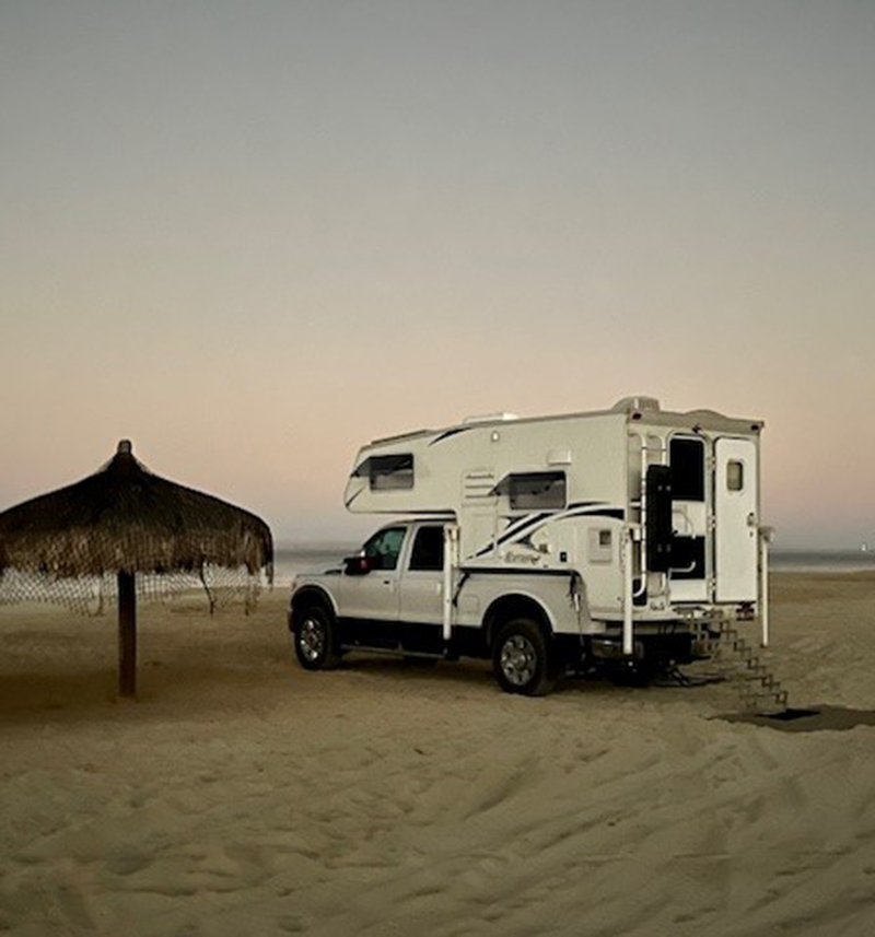 Northstar camper on a beach