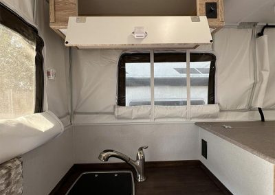 G Max 600 Kitchen Sink-Overhead Cabinet Open